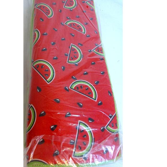 Sultans Linens Microfiber Kitchen Textiles Mat Cloths  Watermelon Print SET OF 7 - Picture 3 of 6